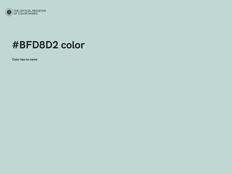 #BFD8D2 color image