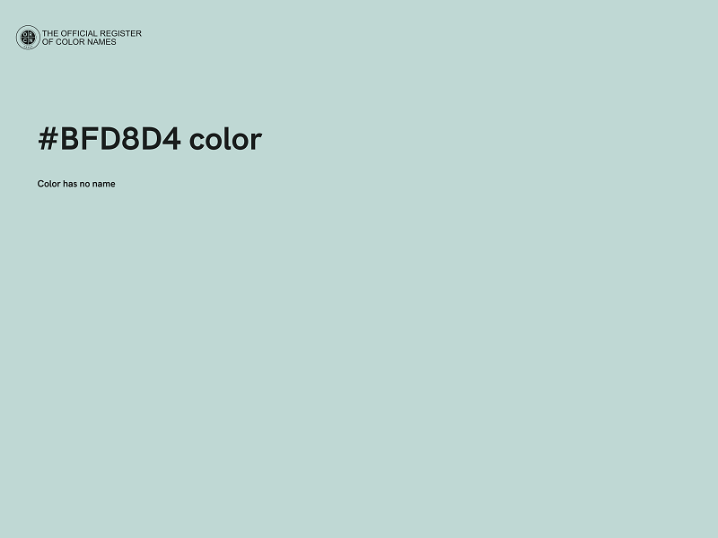 #BFD8D4 color image