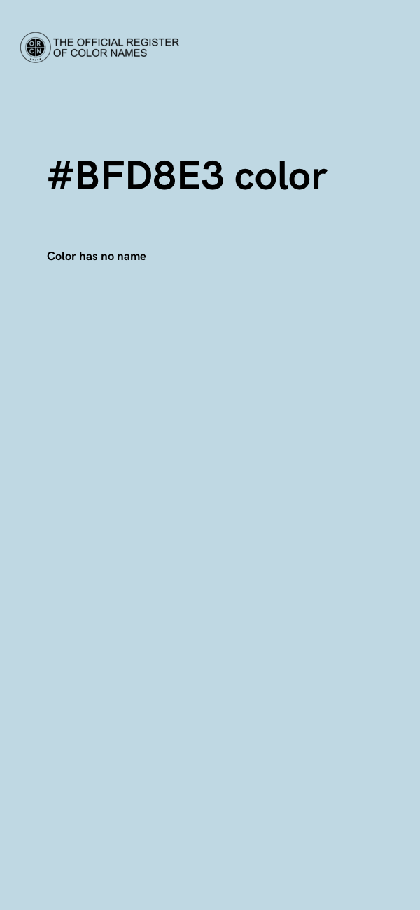 #BFD8E3 color image