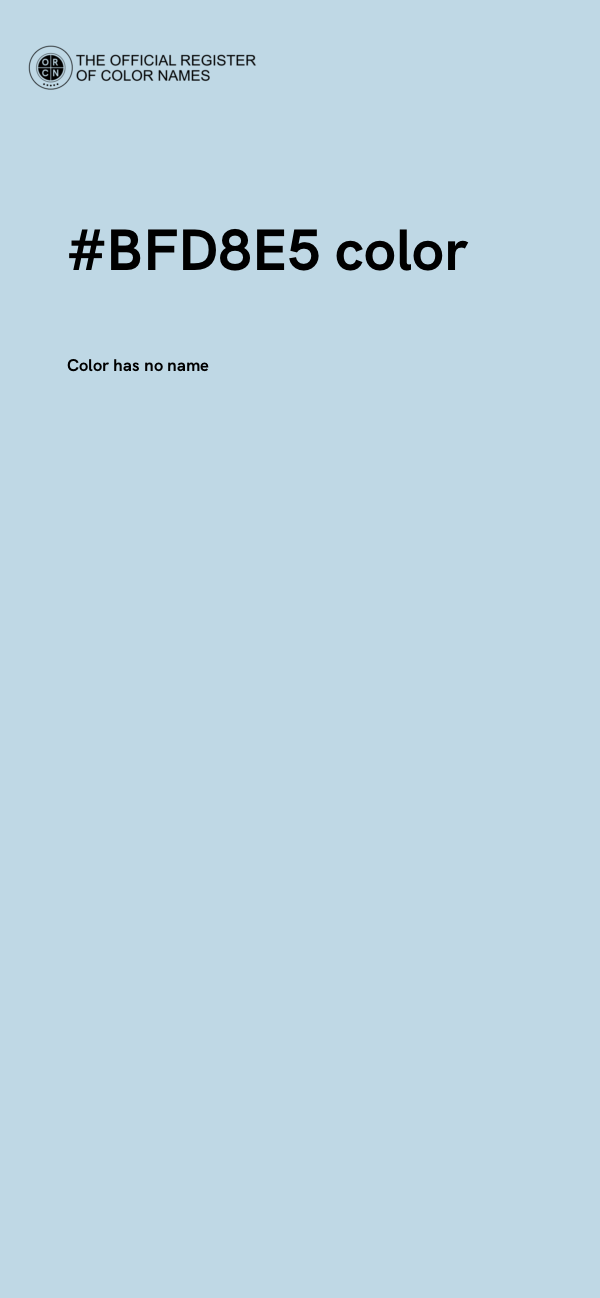 #BFD8E5 color image