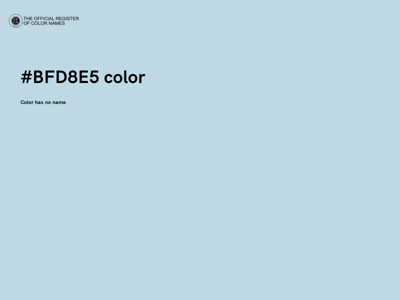 #BFD8E5 color image