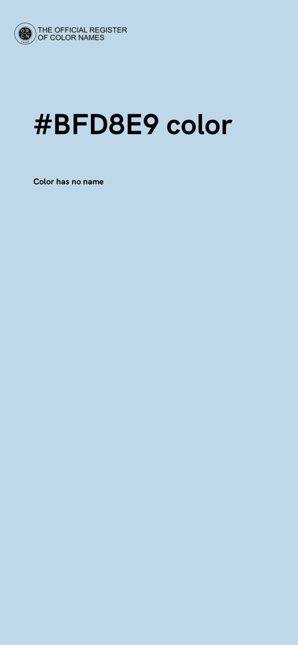 #BFD8E9 color image