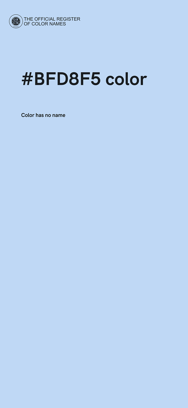 #BFD8F5 color image