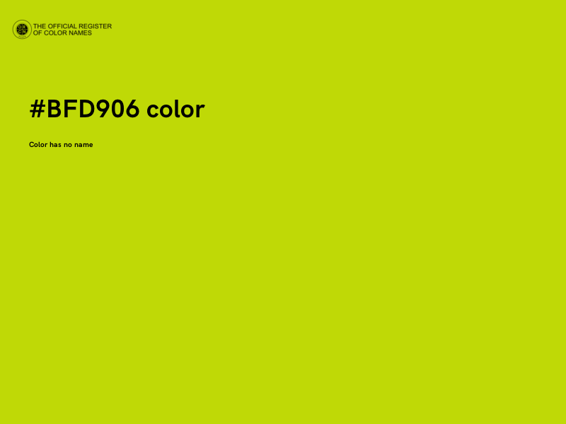 #BFD906 color image