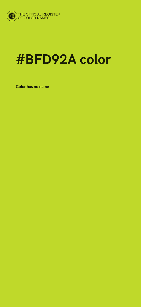 #BFD92A color image