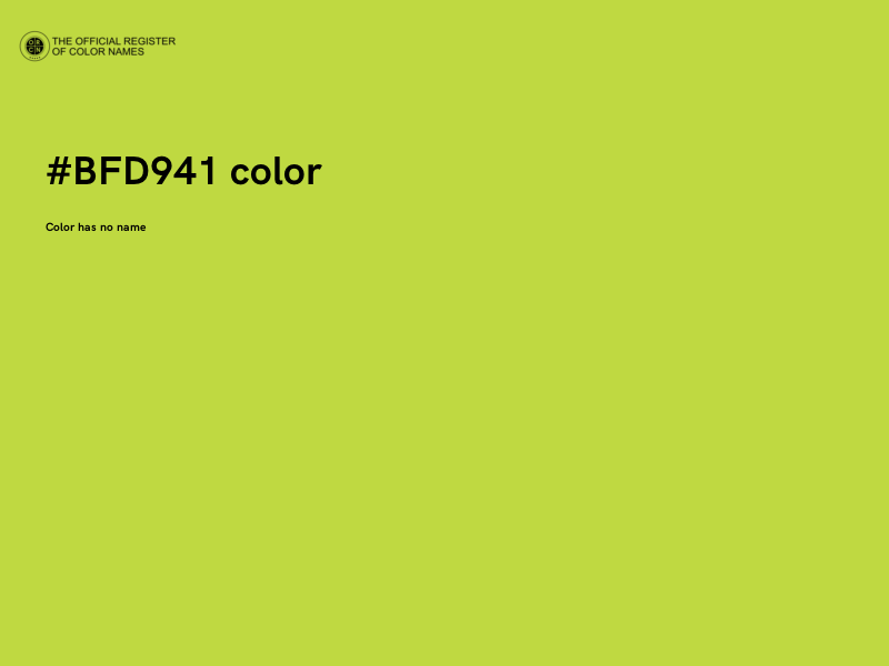 #BFD941 color image
