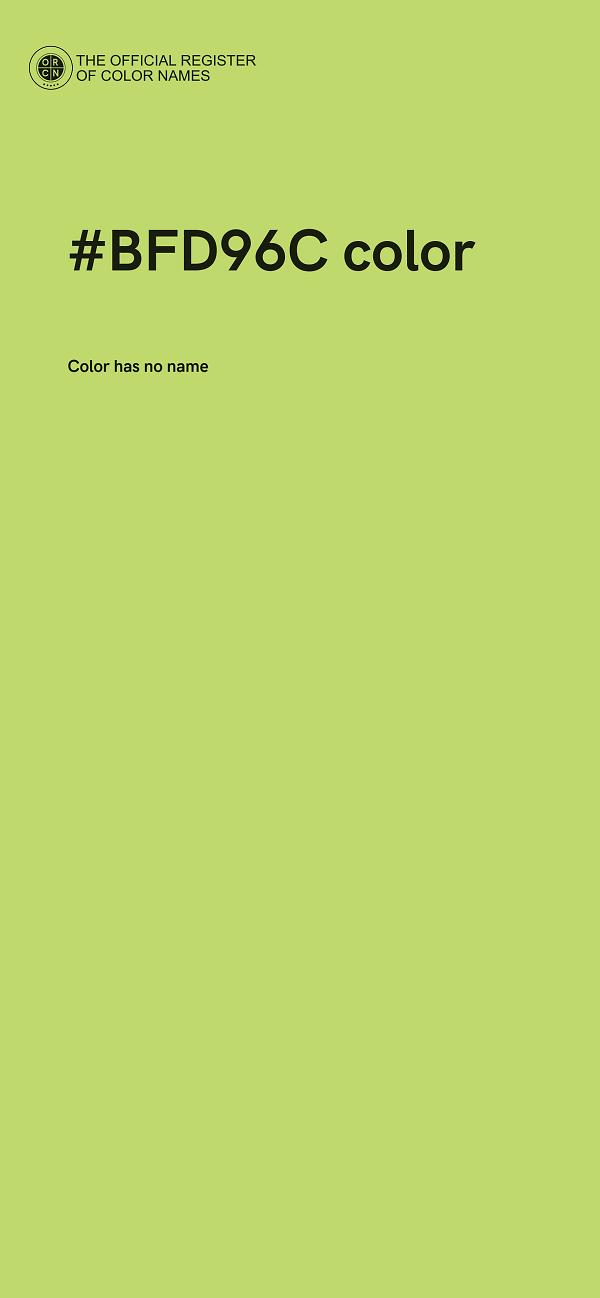 #BFD96C color image