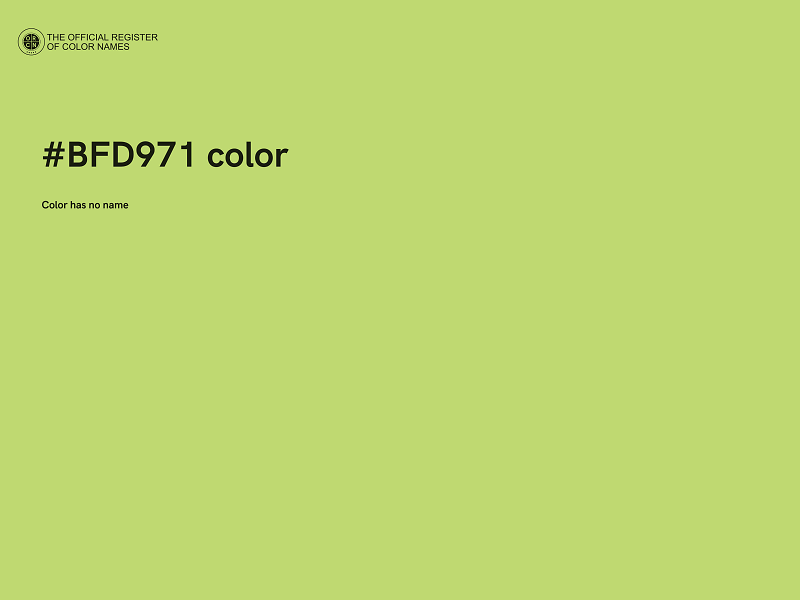 #BFD971 color image