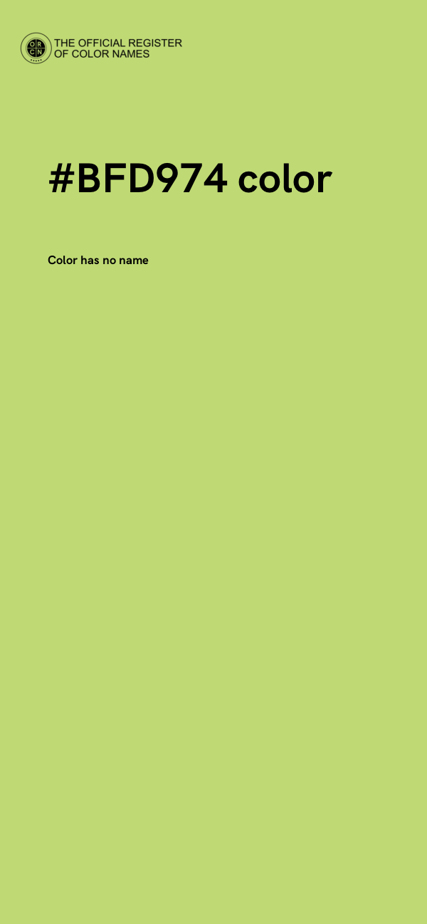 #BFD974 color image