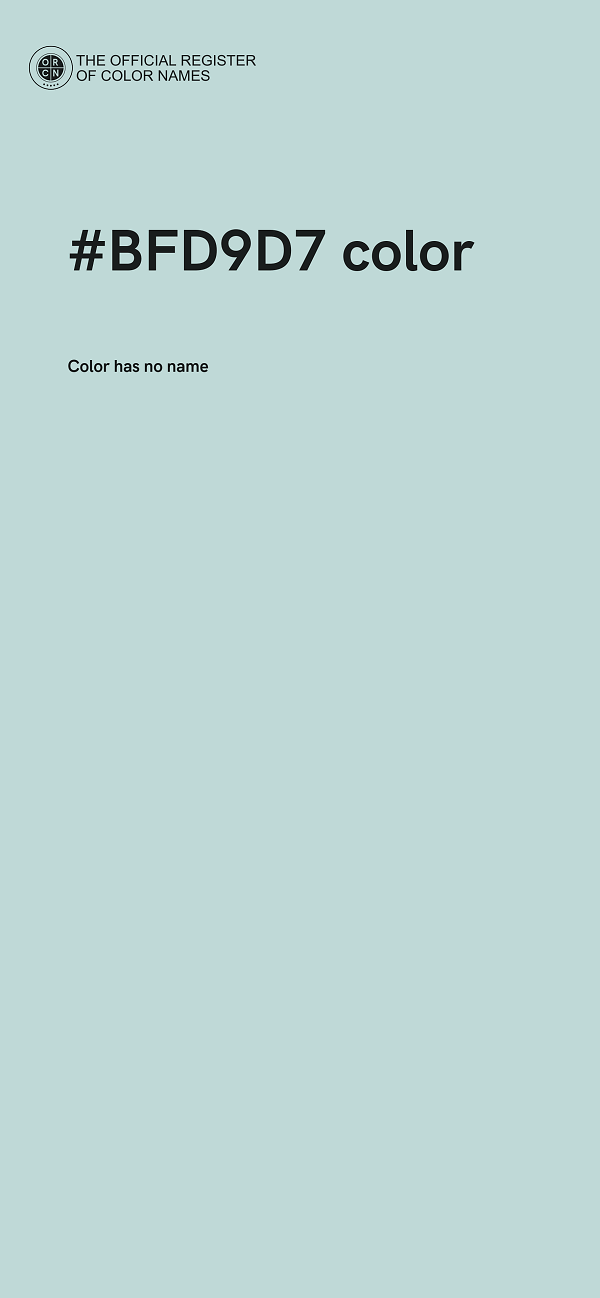 #BFD9D7 color image