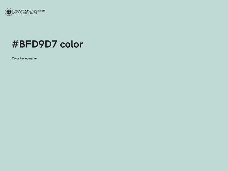 #BFD9D7 color image