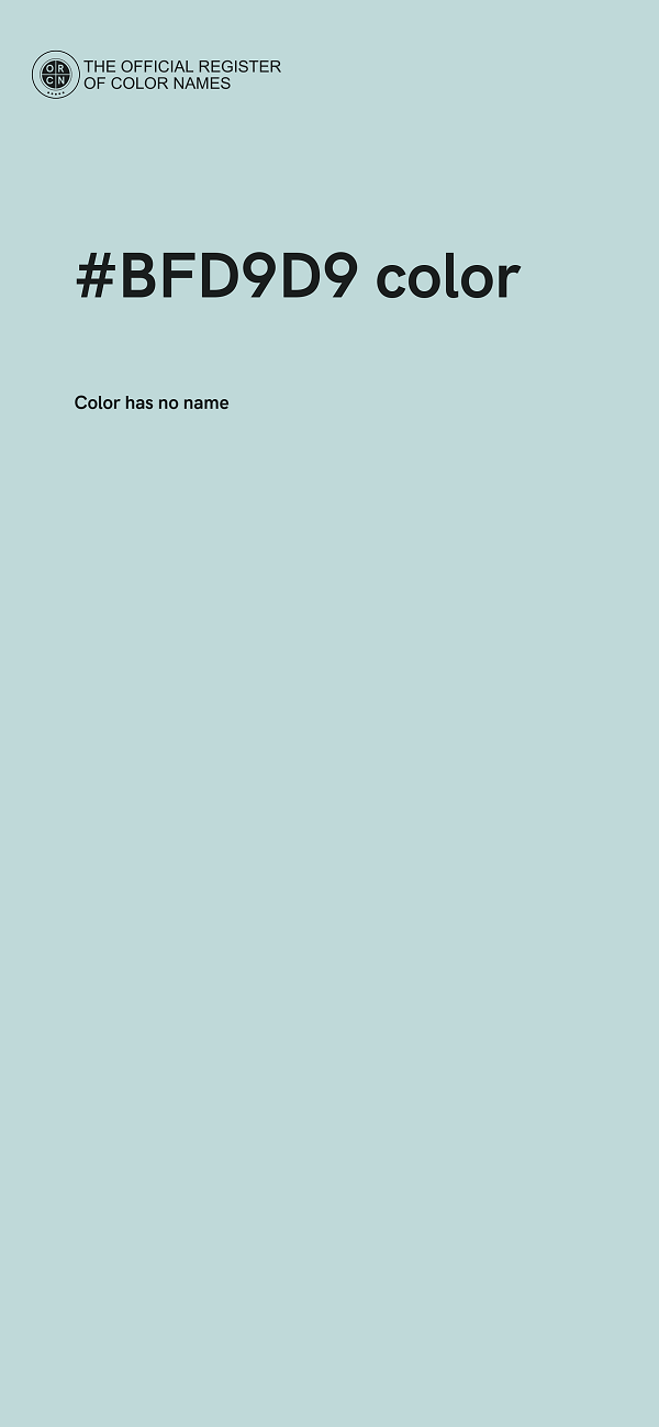 #BFD9D9 color image
