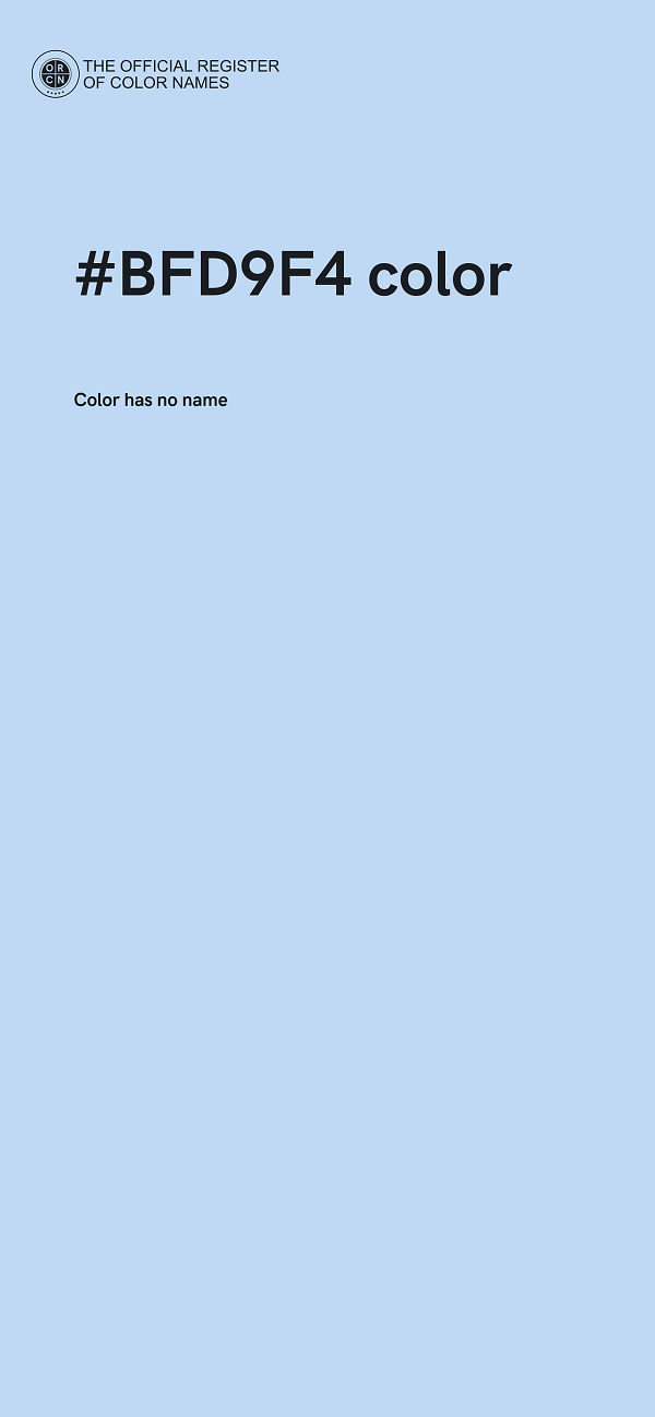 #BFD9F4 color image