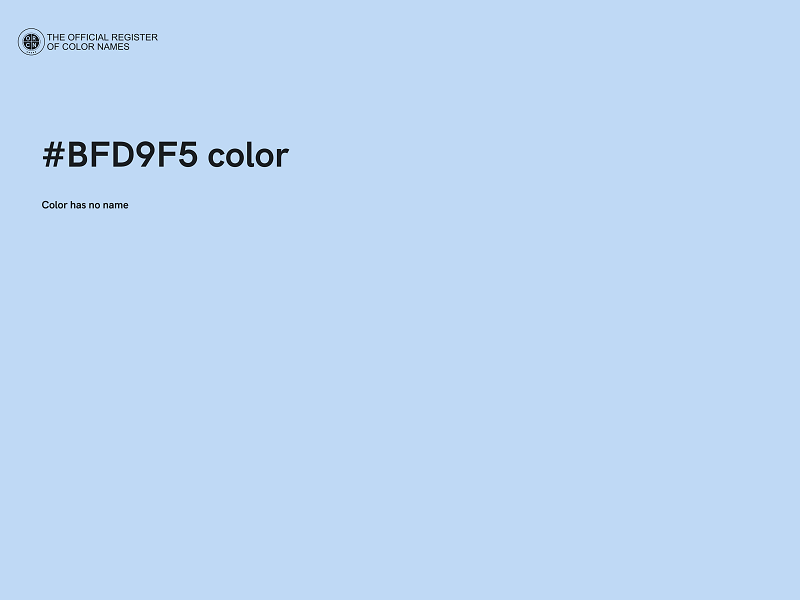 #BFD9F5 color image