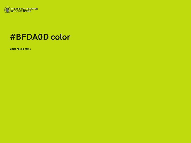 #BFDA0D color image