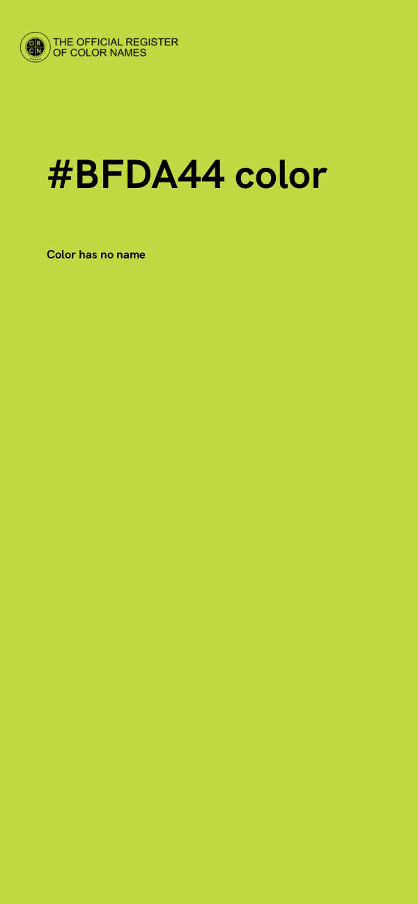 #BFDA44 color image