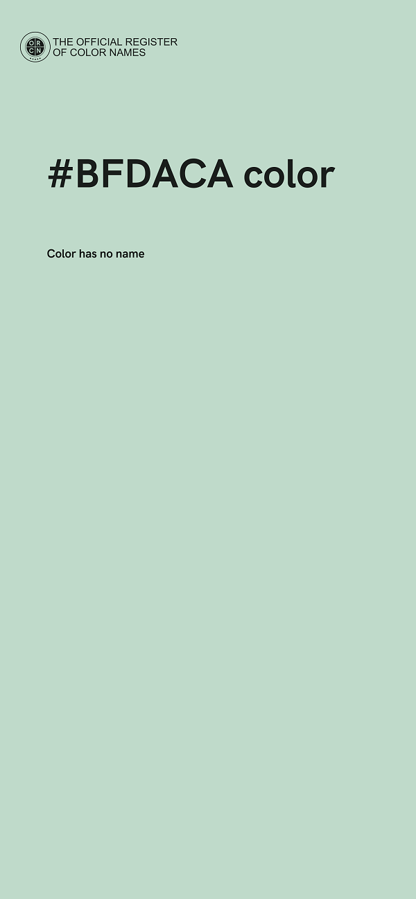 #BFDACA color image
