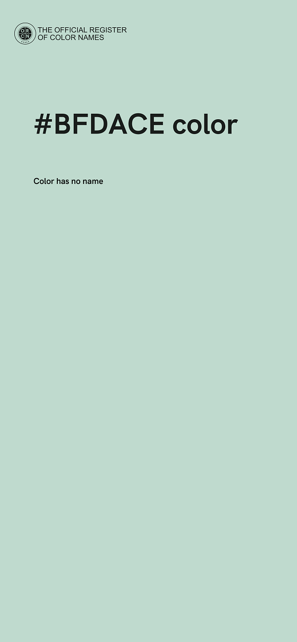 #BFDACE color image