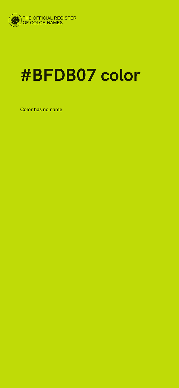 #BFDB07 color image