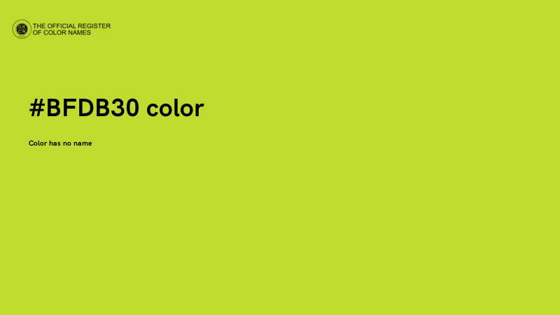 #BFDB30 color image