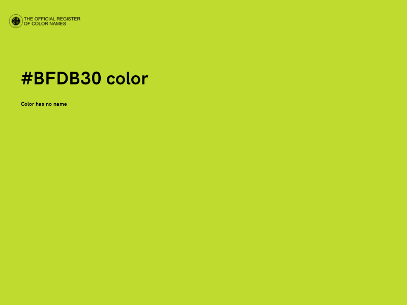 #BFDB30 color image