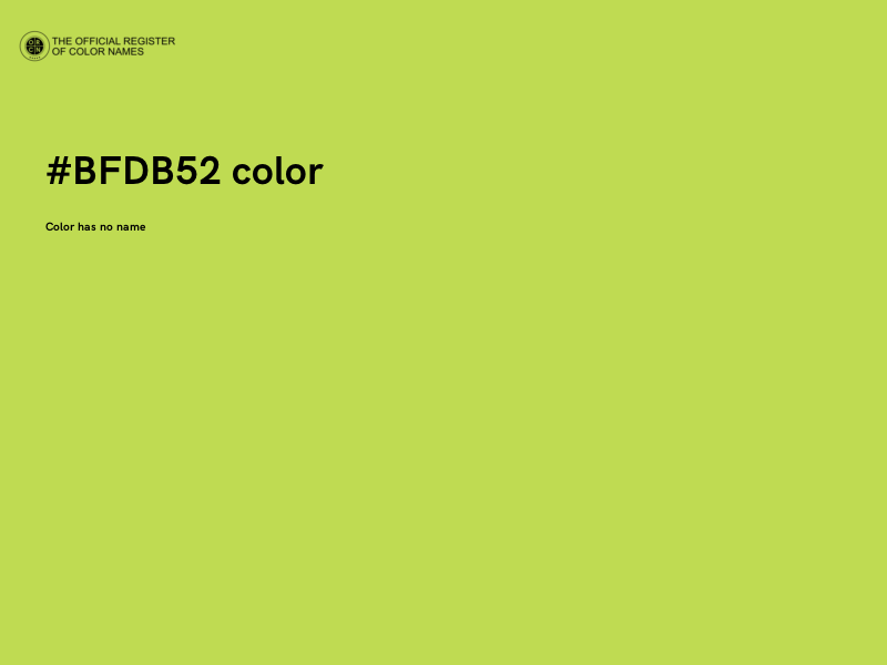 #BFDB52 color image