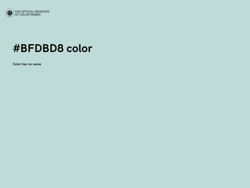 #BFDBD8 color image