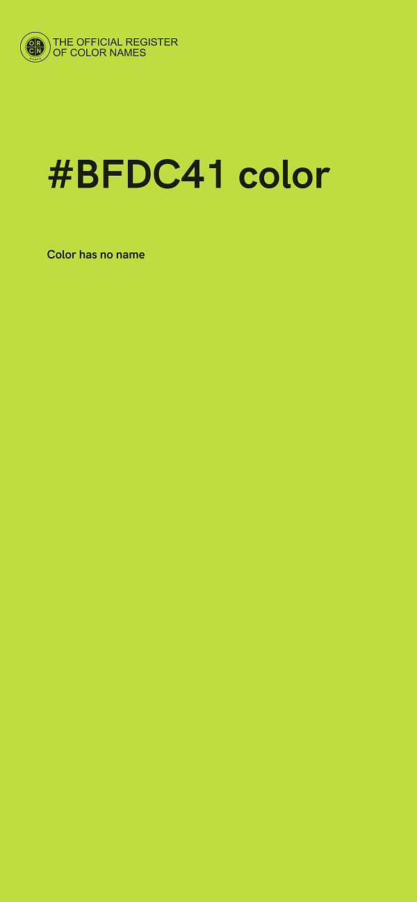 #BFDC41 color image