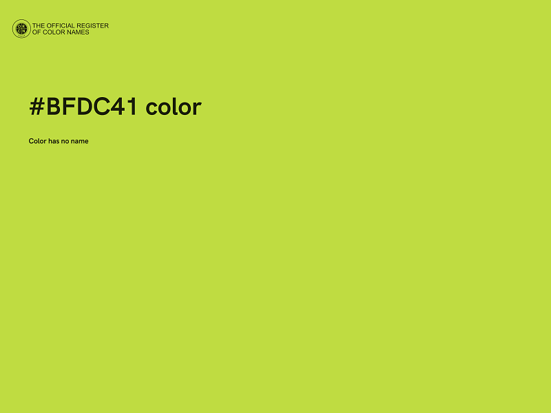 #BFDC41 color image