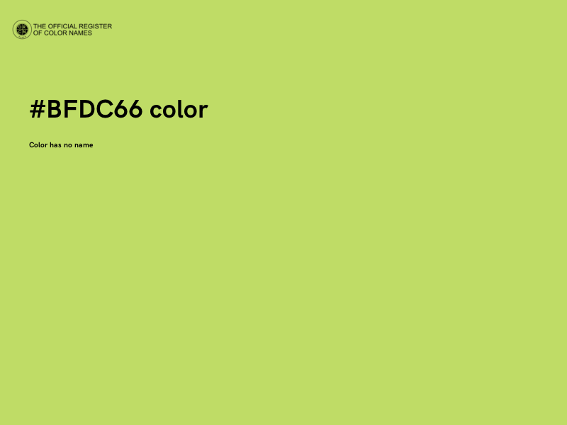 #BFDC66 color image