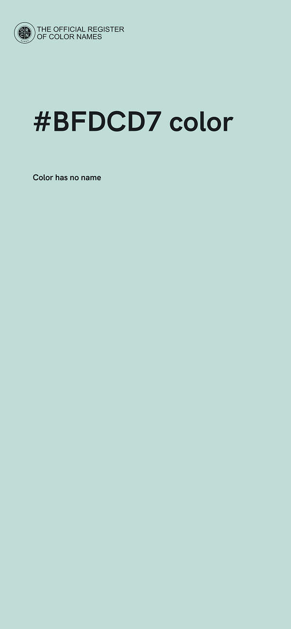 #BFDCD7 color image