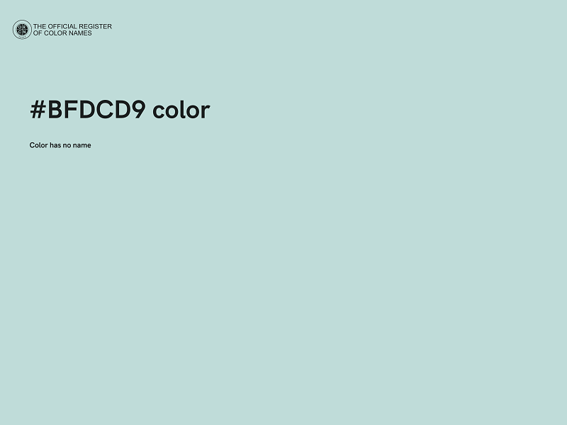 #BFDCD9 color image