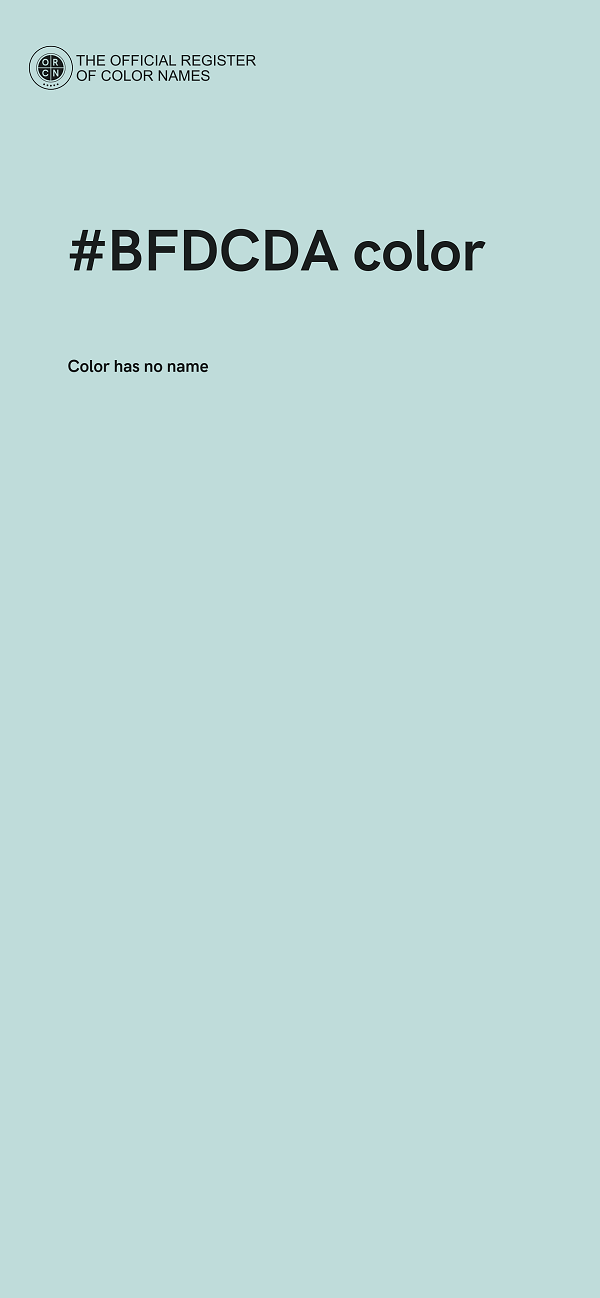 #BFDCDA color image