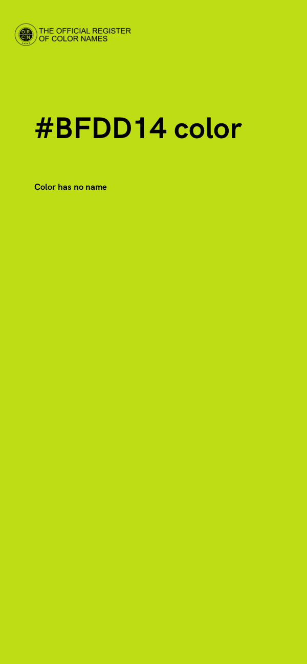 #BFDD14 color image