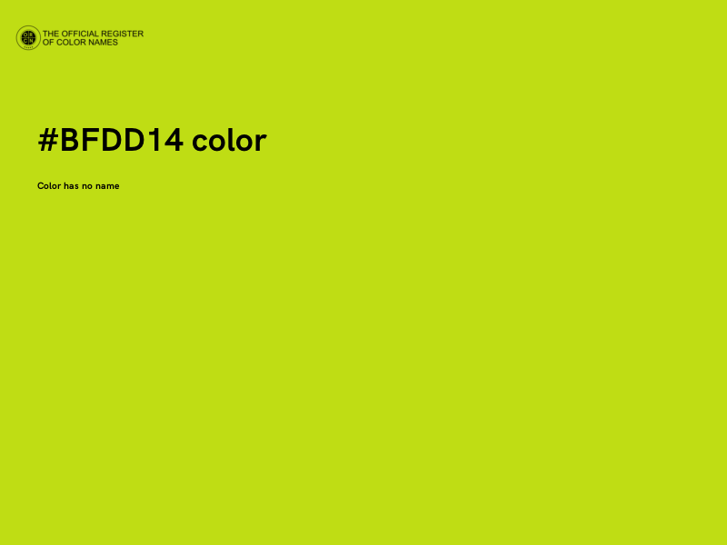 #BFDD14 color image