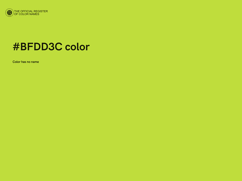 #BFDD3C color image