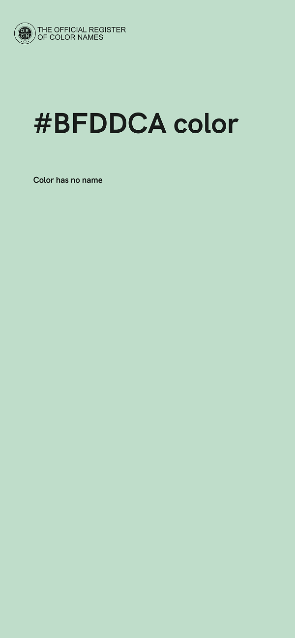 #BFDDCA color image