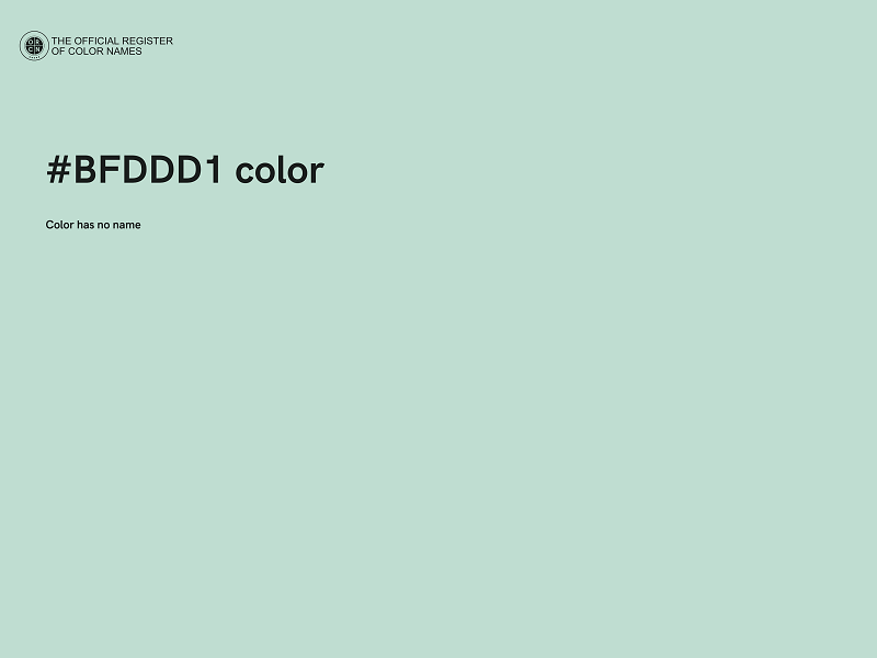 #BFDDD1 color image