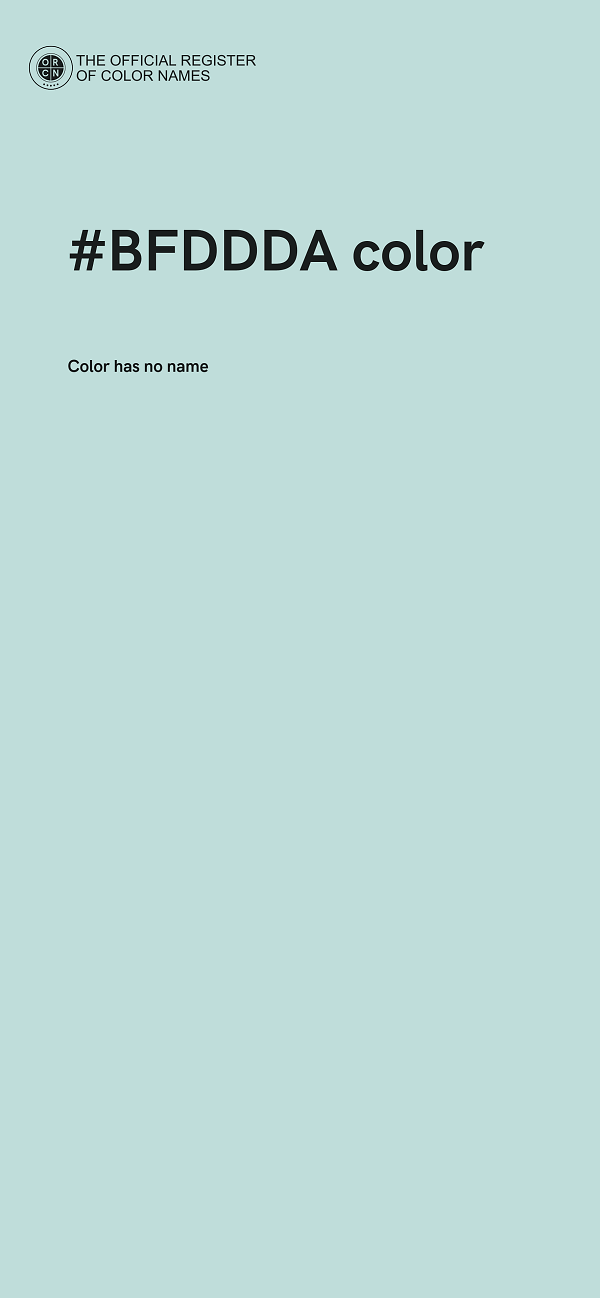 #BFDDDA color image