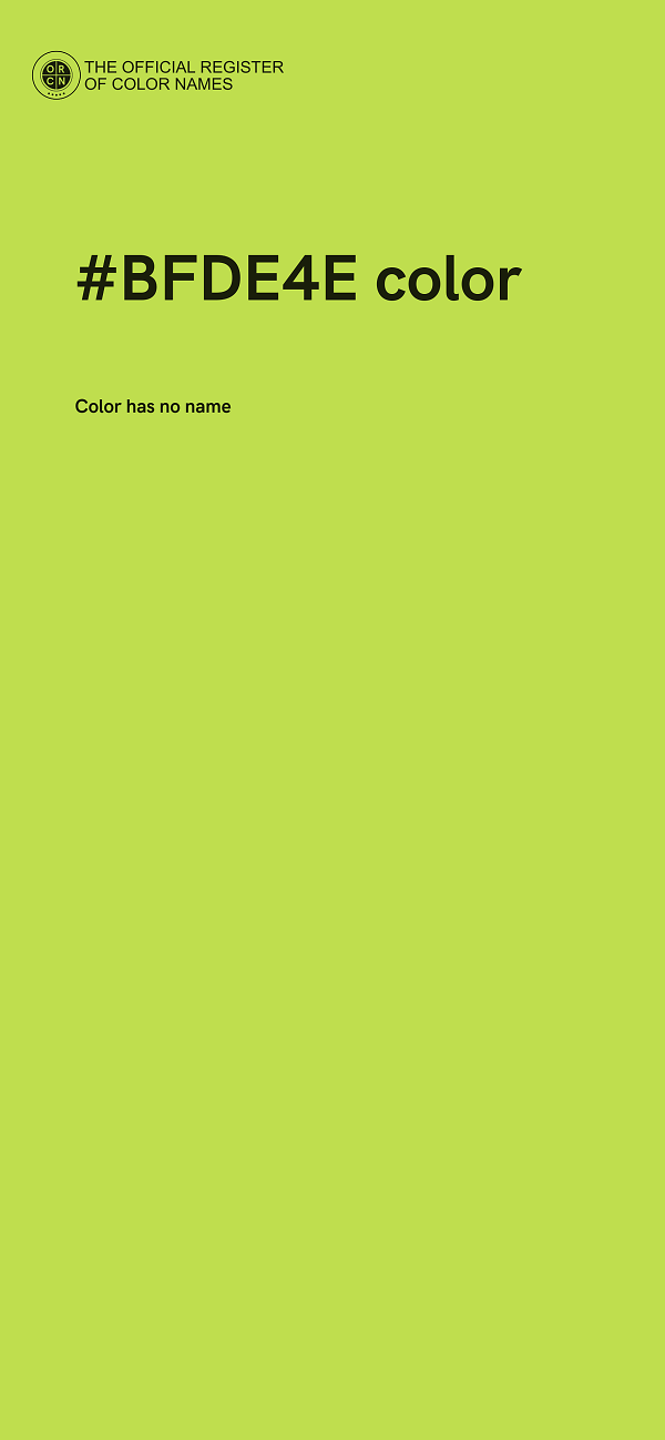 #BFDE4E color image