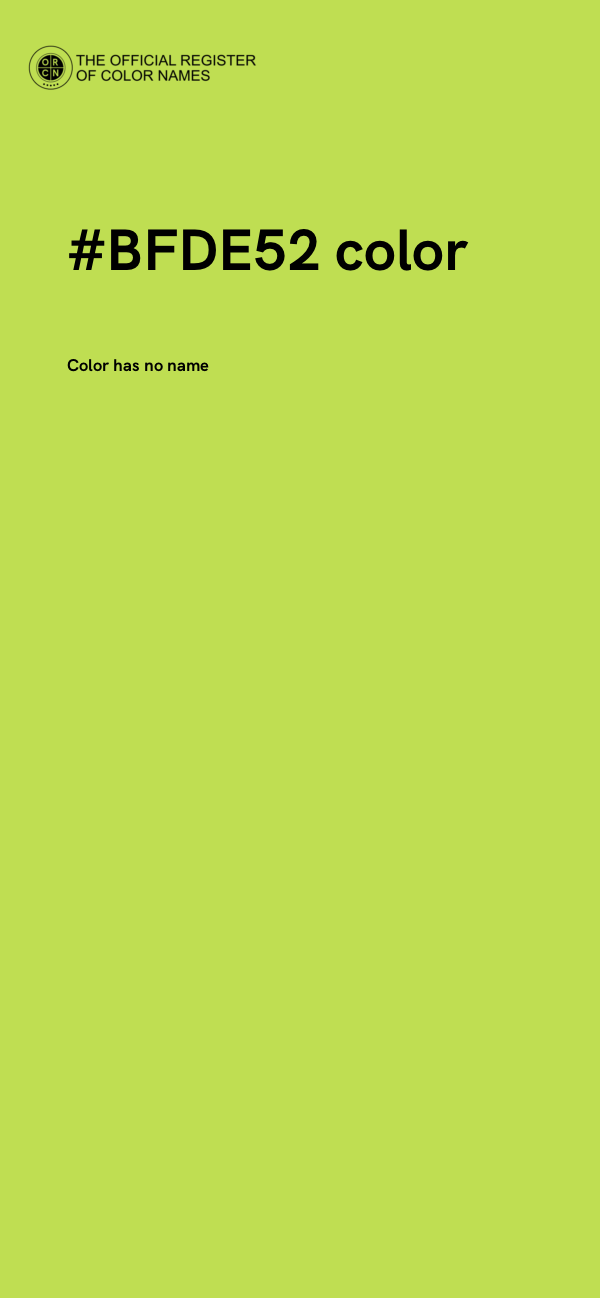 #BFDE52 color image