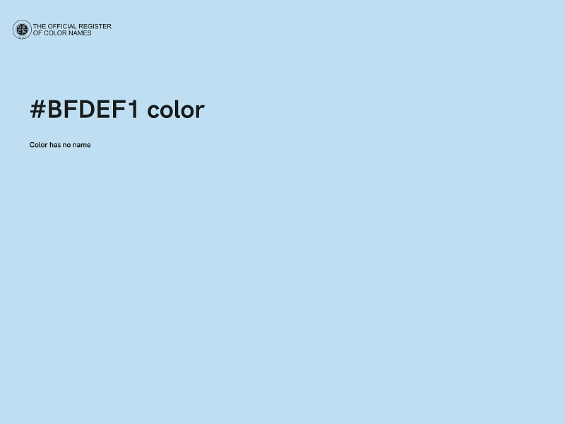 #BFDEF1 color image