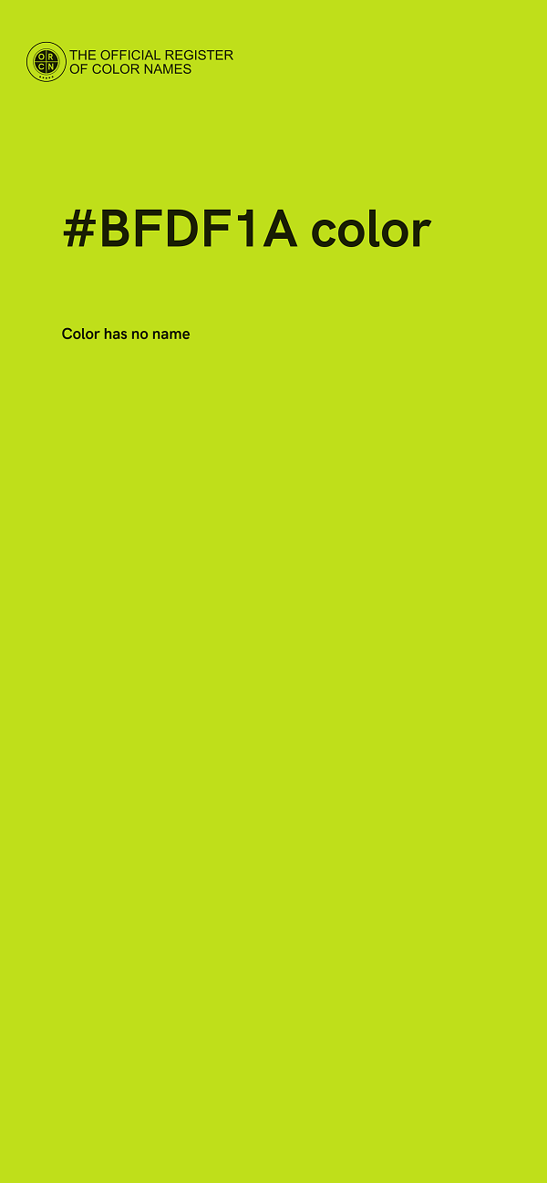 #BFDF1A color image