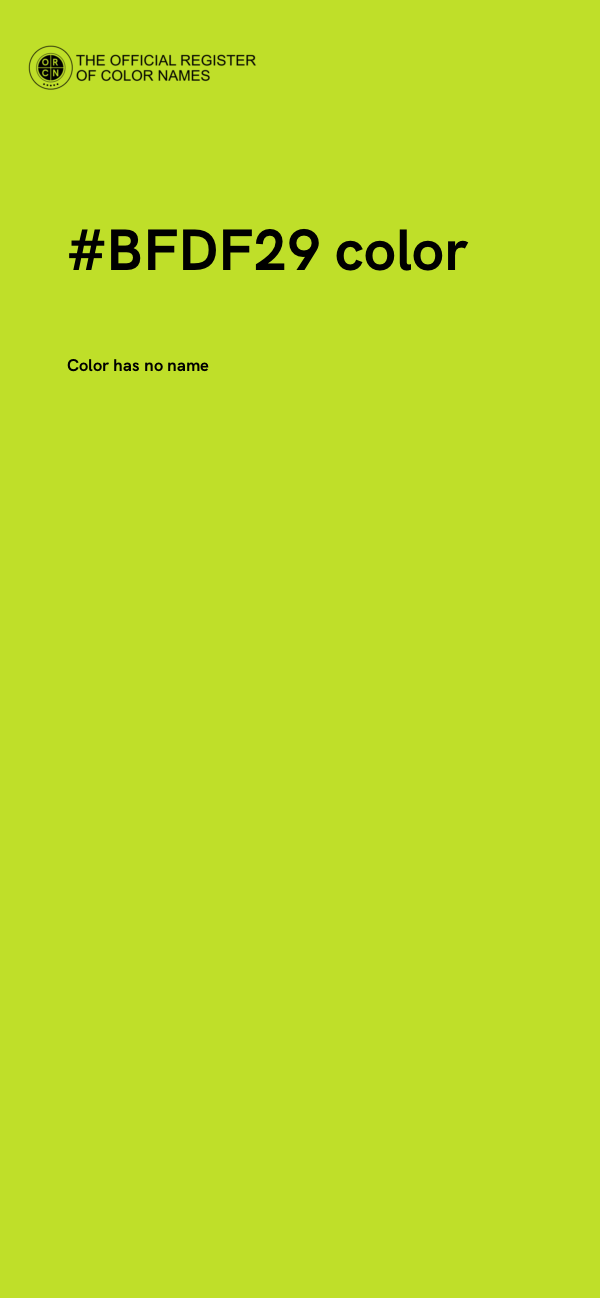 #BFDF29 color image