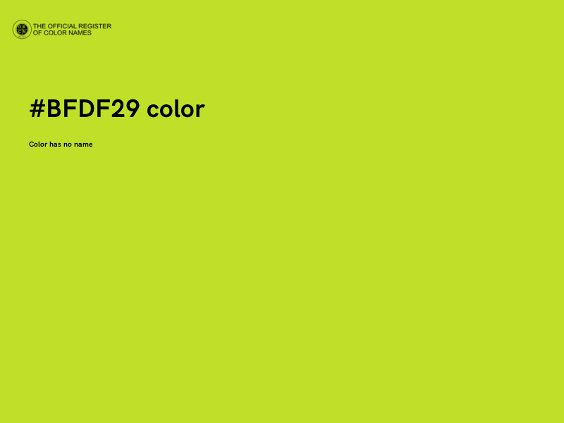#BFDF29 color image