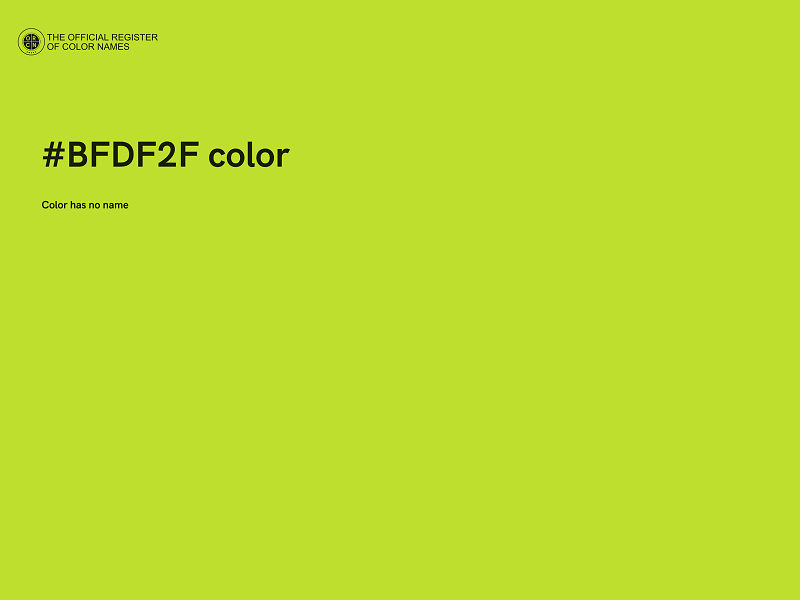 #BFDF2F color image