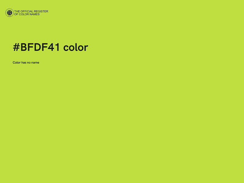 #BFDF41 color image