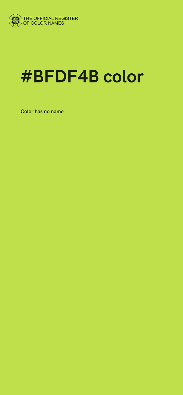 #BFDF4B color image