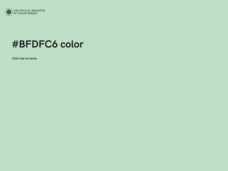 #BFDFC6 color image