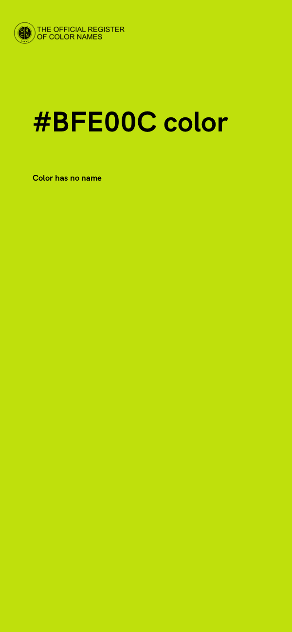 #BFE00C color image
